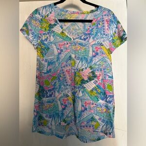 Lilly Pulitzer Colorful Graphic Women's Tee